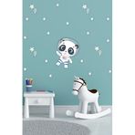 Tilki Dünyası Sevimli Astronot Panda Çocuk Odası Duvar Sticker