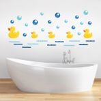 Tilki Dünyası Sevimli Ördekler Duşakabin ve Banyo Sticker