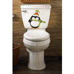 Tilki Dünyası Sevimli Penguen Klozet Kapağı ve Banyo Sticker