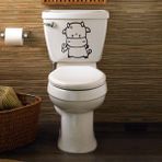 Tilki Dünyası Sevimli Su Aygırı Klozet Kapağı ve Banyo Sticker