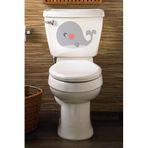 Tilki Dünyası Şirin Balina Klozet Kapağı ve Banyo Sticker