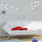 Tilki Dünyası TILKI-75959 150 Adet Gümüş Yıldız Set Bebek ve Çocuk Odası Duvar Sticker
