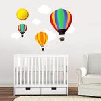 Tilki Dünyası Uçan Balon Bulut ve Güneş Bebek ve Çocuk Odası Duvar Stickerı
