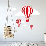 Tilki Dünyası Uçan Balonlar Kırmızı Beyaz Taraftar Bebek ve Çocuk Odası Sticker