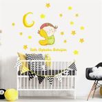 Tilki Dünyası Uyuyan Prenses Ay ve Yıldız Bebek ve Çocuk Odası Duvar Stickerı