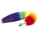 Tilki Kuyruk Anal Plug Rainbow