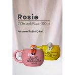Tilki Ve Tavşan Figürlü Seramik Kupa 350 Ml