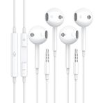 tiloqua 2 paket 3,5 mm kulakiçi kablolu kulaklık ile microphoens iPad için, HiFi Stereo ses Contriol açık çağrı kulaklık USB C ile uyumlu 3.5mm adaptör iPhone/iPad Samsung Switch PC Laptop