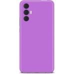 Tılsım Tekno Tecno Spark 8 Pro Kılıf Kamera Korumalı Silikon Rubber Arka Kapak - Lila