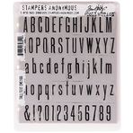 Tim Holtz yapışkan ıstampa setleri, anonymous, sanatsal aletler, lastik damga, büyük metin kırmızı