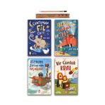 Timaş Çocuk Çantamdan Fil Çıktı - Uzaya Giden Tren - Benim Zürafam Uçabilir - Bir Günlük Kral Set 4 Kitap