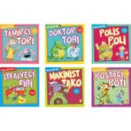 Timaş Okul Öncesi Meslekler 6 Kitap Set (Tamirci Tori, Doktor Tobi, Polis Poli, Itfaiyeci Fibi, Makinist Tako, Postacı Poti)