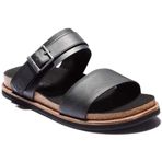 Timberland Amalfi Vibes 2 bantlı erkek sandaleti, Siyah Siyah Deri, 43 EU