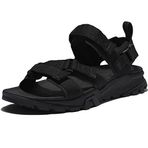 Timberland Erkek Garrison Trail Dokuma Askılı Sandalet, Jet Siyah, 45 EU