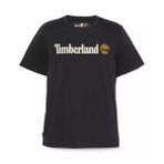 Timberland Linear Logo Erkek Siyah Yuvarlak Yaka Tişört