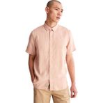 Timberland Linen Erkek Kısa Kollu Gömlek - TB0A2DCC - XL - Pudra