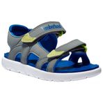 Timberland Perkins Row 2 kayışlı çocuk sandalet (karyola) açık burun, gri, 30 EU