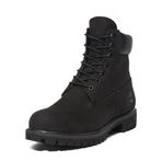 Timberland Premium 6 Inch Lace Up Waterproof Bot, 41, TB1100730011, Black, Erkek