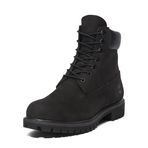 Timberland Premium 6 Inch Lace Up Waterproof Bot, 42, TB1100730011, Black, Erkek