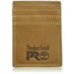 Timberland PRO Para Klipsi Aksesuarlı Deri Ön Cep Cüzdan Erkek, Buğday, One Size