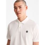 Timberland TB0A26N41001 Pique Short Sleeve Pol Bisiklet Yaka Beyaz Erkek T-Shirt