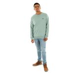 Timberland Tb0A2Bnk Ls Exeter River Basic Brushed Açık Mavi Erkek Sweatshirt, EYM1 SILVER BLUE, L