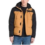 Timberland TB0A6267 Durable Suya Dirençli Puffer Jacket Siyah-Sarı Erkek Mont - Siyah - Sarı