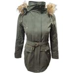 Timberline TB3438 Kadın Gabardin Kapüşonlu Içi Kürklü Mont - TB3438 - Haki