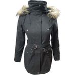 Timberline TB3438 Kadın Gabardin Kapüşonlu Içi Kürklü Mont - TB3438 - Siyah