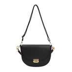 Timburly Siyah Metal Toka Detaylı Kadın Mini Omuz Çantası Şık Günlük Kullanım City Bag, Küçük Boy Trend Çanta