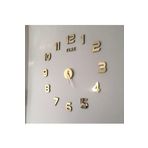Time Collection 3d Latin Rakamlı (TÜRKÇE) Duvar Saati, ALTIN)
