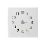 Time Collection 3d Latin Rakamlı (TÜRKÇE) Duvar Saati, (GÜMÜŞ)