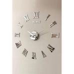 Time Collection 3d Roma Rakamlı Duvar Saati Gümüş