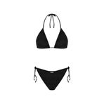 TIME MUSE ENNA Siyah Dantel Örme Üçgen Bikini Takım