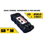 Time Parlak Termal Yazarkasa ve POS Rulosu 56x16 mm Kapaklı Siyah – 10'lu Ekonomik Paket, Dayanıklı Kağıt - Beyaz