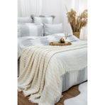 Timeless 7 Parça Müslin Pikeli Nevresim Takımı - Gri - 220 x 240 cm