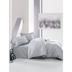 Timestart Çift Kişilik Saten Nevresim Takımı Elegant Gri