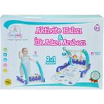 TimeStart E0633 Aktivite Halısı&İlk Adım Arabası 2IN1 -Mavi ,Birlik
