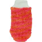 TimeStart Lastikli El Geçmeli Yumuşak Eldiven Banyo Lifi Pembe-Turuncu 20x10 Cm