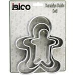 Timion 3 Boy Metal Silikon Kenar Kılıflı Kurabiye Kalıp Seti 8 x 5.5cm - 9.5 x 8cm - 13.5 x 11CM (514 - Renkli