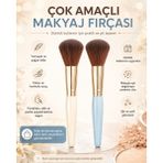 Timion Çok Amaçlı Makyaj Fırçası Yumuşak Kıllı Ergonomik Saplı Fondöten Allık ve Pudra Fırças