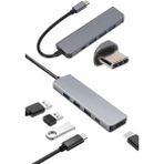 Timion Mey Ithalat® Çevirici Dönüştürücü Adaptör Macbook 3 In 1 Type-C To Hdmı USB 3.0