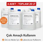 Timion Timion 4 Adet Distile Su 5 Litre Toplam 20 Litre Saflaştırılmış Deiyonize Saf Su Çok Am - Renkli - Standart