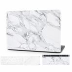 TIMOCY MacBook Air 13,6 inç M2 için Touch ID 2022 2023 ile Beyaz Mermer Kılıf - M2 2022 MacBook Air 13,6 inç A2681 Unqiue Tasarımı için En İyi Koruma MacBook Kılıfı