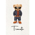 Timoté: Cahier personnalisé avec prénom Timoté | Cadeau d'anniversaire pour enfant, garçon, homme, copain ... | Nounours | 110 pages lignée, Petit Format 6x9 pouces (15,24 x 22,86 cm)