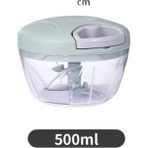 Timothy 500/900ML El Doğrayıcı Manuel Halatlı Mutfak Robotu Silcer Parçalayıcı Salata Yapıcı Sarımsak Soğan Kesici Mutfak Aleti Aksesuarları Renk:greensmall (Yurt Dışından) - Renkli