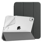 TiMOVO iPad 10. Nesil Kılıf 2022 için Kılıf, iPad 10,9 inç için İnce Stant Kılıf, Yumuşak TPU Arka Kapak, Akıllı Folyo Koruyucu Deri Kılıf iPad 10'a Uygun - Uzay Grisi