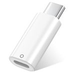 TiMOVO USB C to Pencil Adapter for Apple Pencil 1st Generation, USB C Male to Lightning Female Charging Adaptor for iPad 10th 11th Generation, Bluetooth Pair Connector Apple Pencil Charger, White