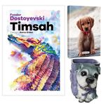 Timsah - Fyodor Dostoyevski ve Dekoratif Köpek Kalemlik - Masum Köpek Planlama Defteri