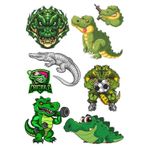 Timsah Sticker Set-1 8 Parça Telefon, Tablet, Defter, Laptop Sticker